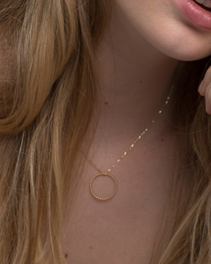 Gold Spiral Hoop Pendant | LECARRE