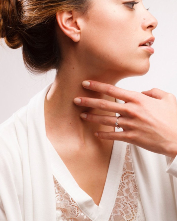 Solitaire ring met 6 klauwen, witgoud en diamant | LECARRE