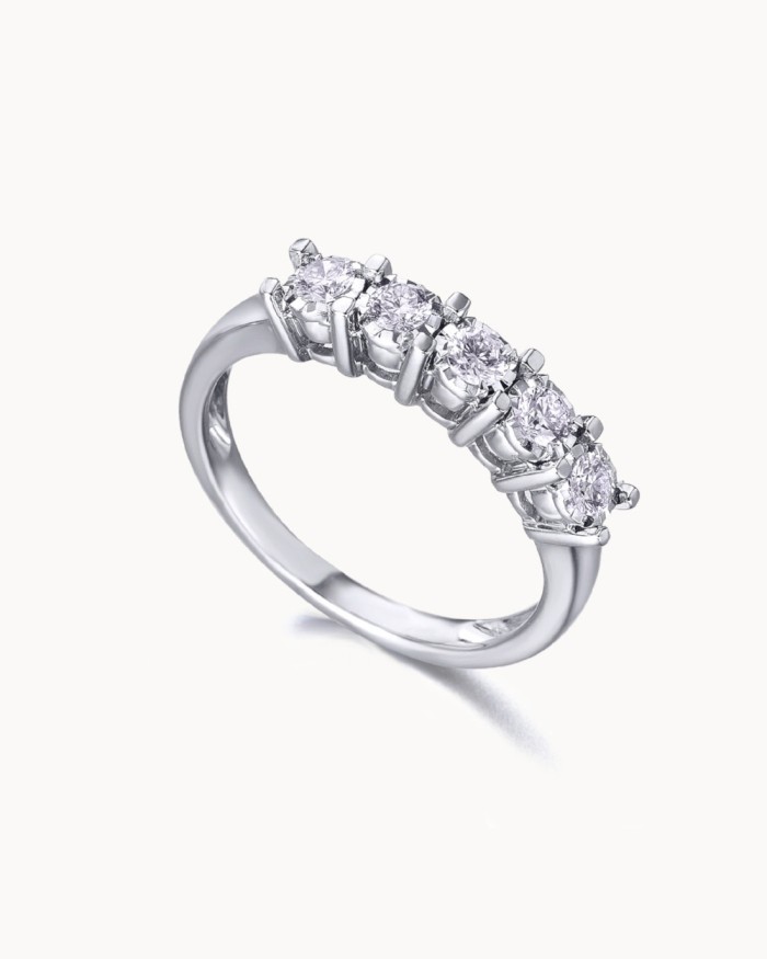 Bague cinq anneaux en diamants | LECARRE