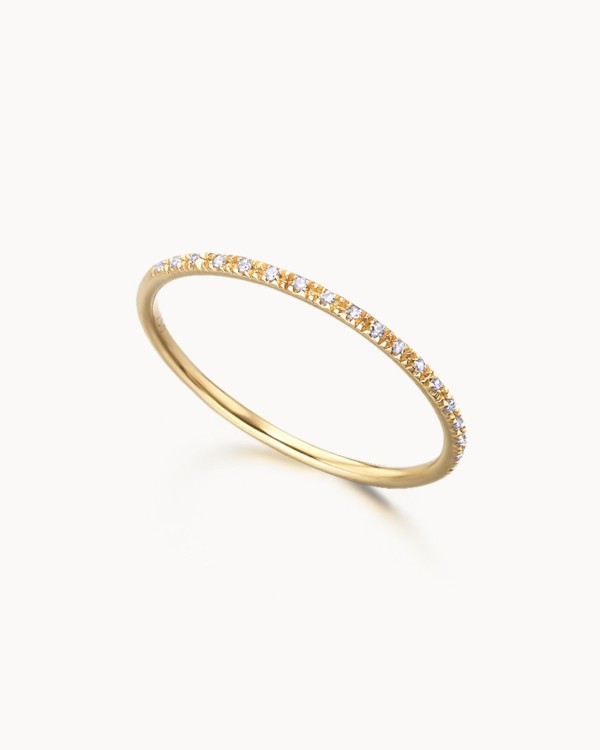 Alliance demi-mariage en or et diamants | LECARRE