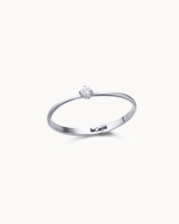 Bague en or blanc et diamants | LECARRE