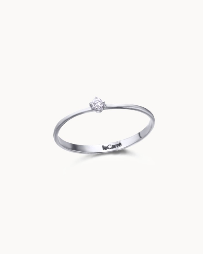 Bague en or blanc et diamants | LECARRE
