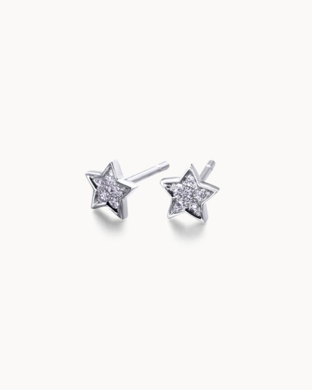 Boucles d'oreilles étoile en or et diamants | LECARRE