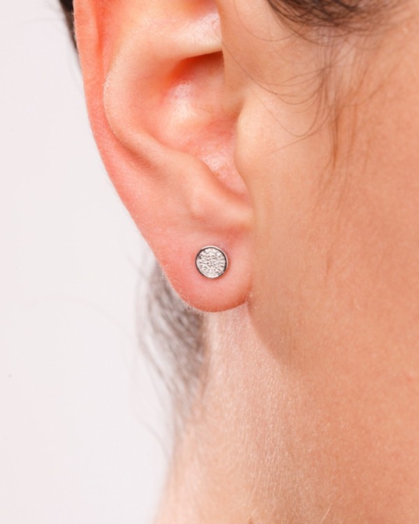 Pendientes Redondo Oro Y Diamantes | LECARRE 2