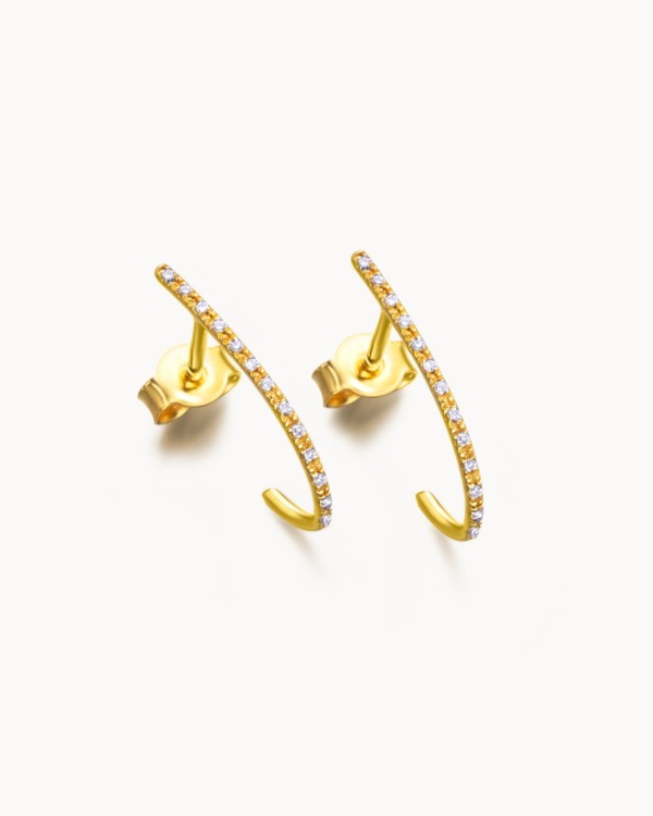 Lange Creolen aus Gold und Diamanten | LECARRE