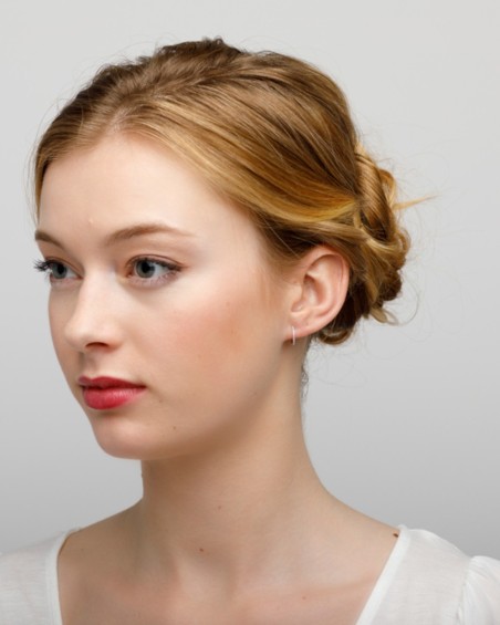 White Gold Hoops With Diamonds | LECARRE