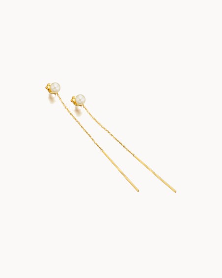 Orecchini di perle con catena d'oro | LECARRE