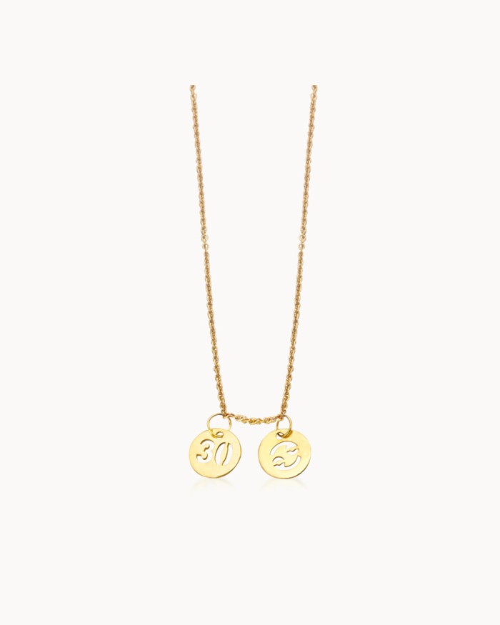 Ketting + Twee initialenbedeltjes (6 mm) | LECARRE