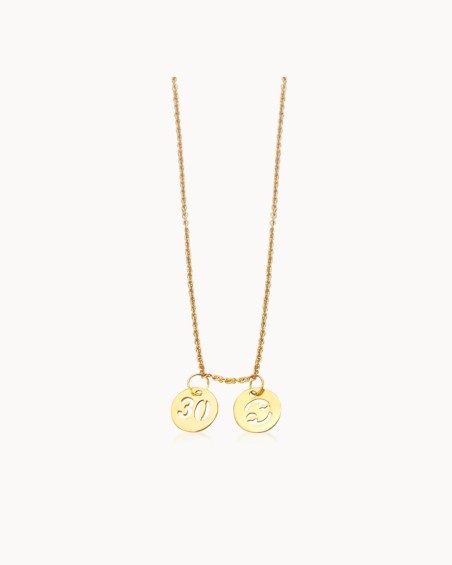 Chain + Two Initial Badges (6mm) | LECARRE