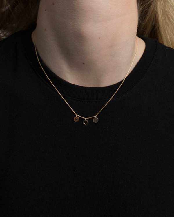 Kette + drei Initialen-Anhänger (6 mm) | LECARRE 2