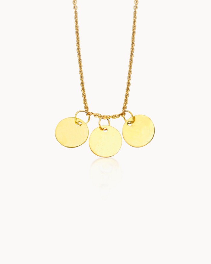 Ketting + drie initialenbedeltjes (6 mm) | LECARRE