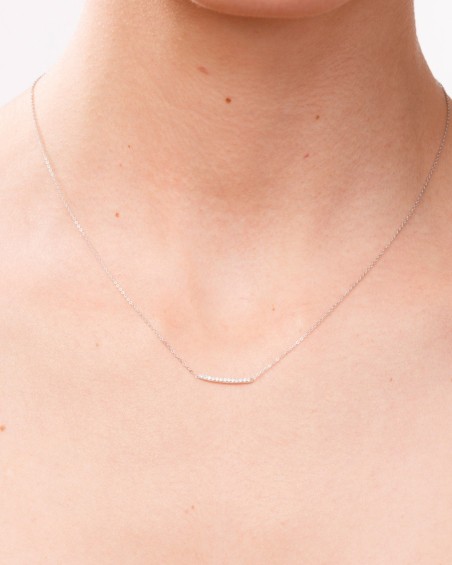 Gouden en diamanten staafketting | LECARRE