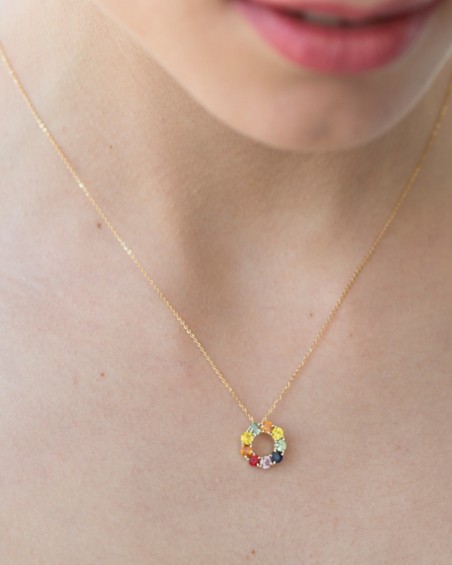 Colored Sapphires Gold Chain | LECARRE