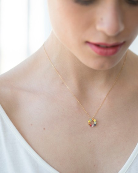 Colored Sapphires Gold Chain | LECARRE