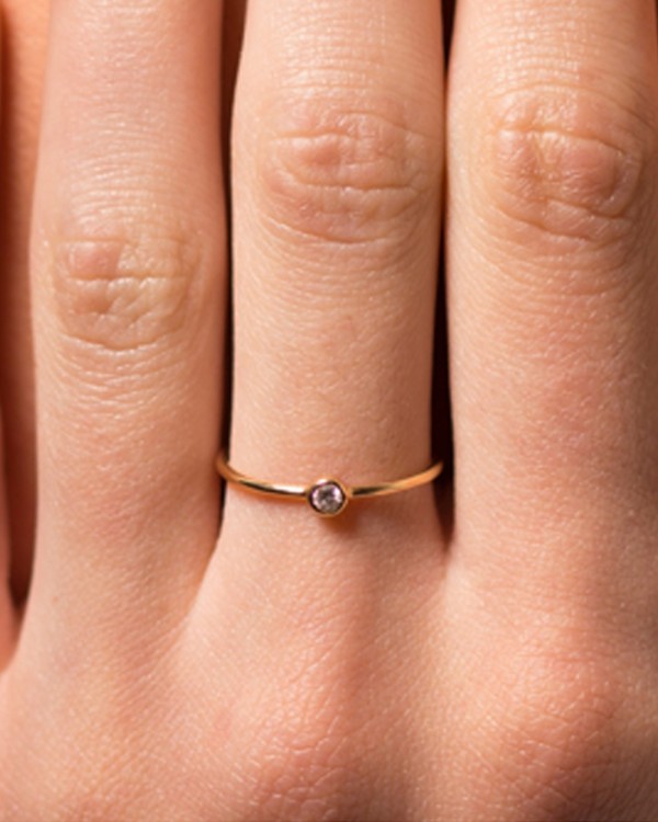 Gull solitaire diamantring | LECARRE 2