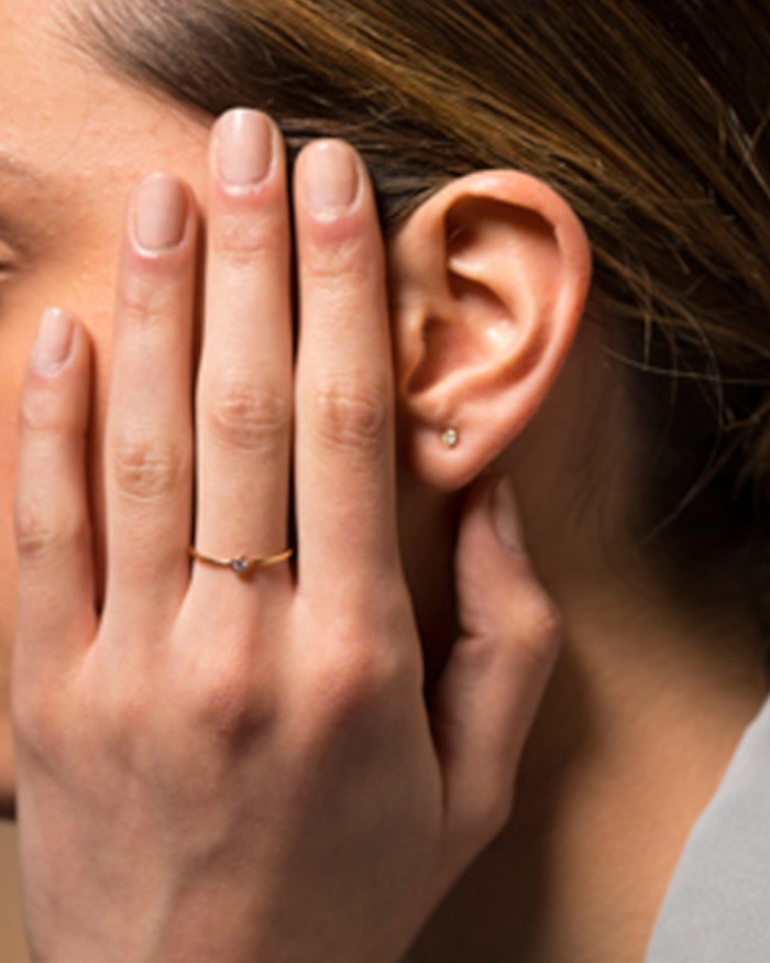 Gull solitaire diamantring | LECARRE