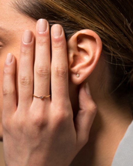Bague solitaire en or et diamant | LECARRE