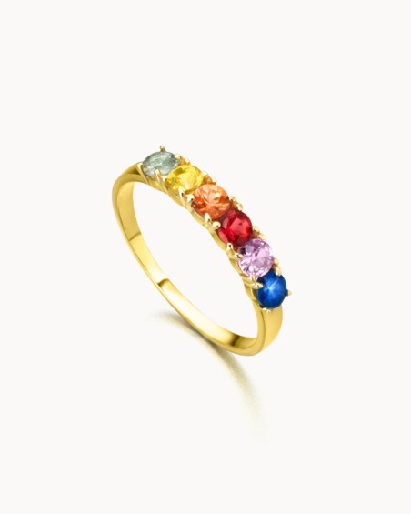 Gold Ring With Colored Sapphires | LECARRE