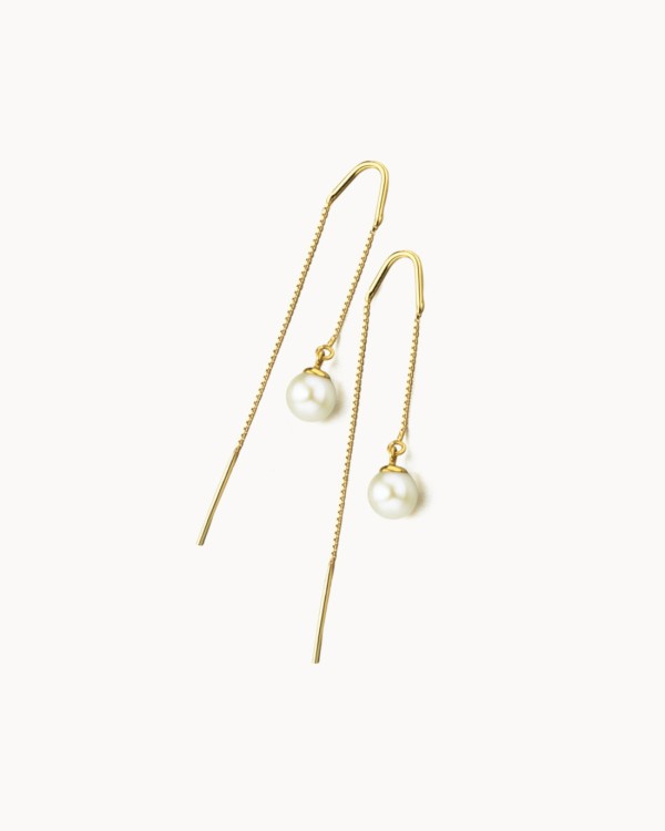 Boucles d'oreilles en or et perles | LECARRE