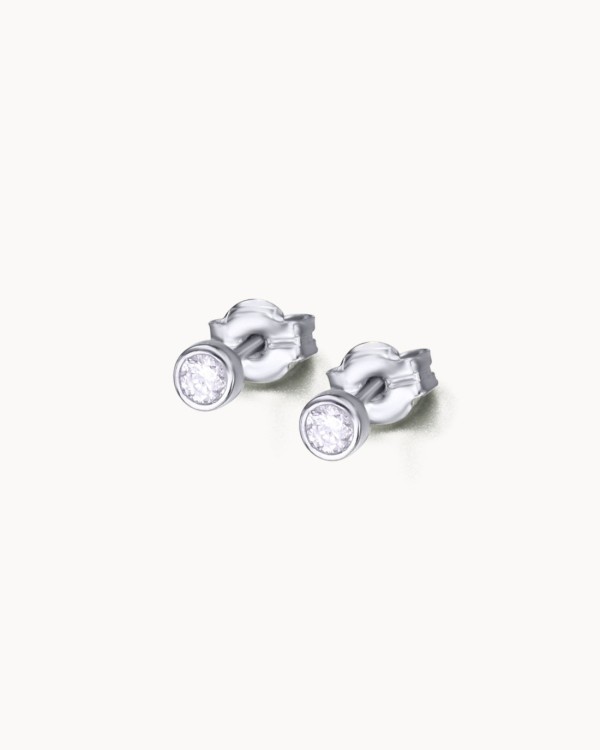 White Gold Diamond Earrings | LECARRE