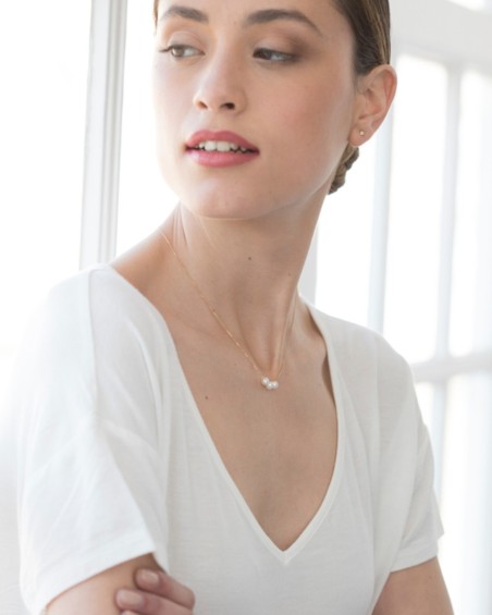 Gold Chain With Three Pearls | LECARRE