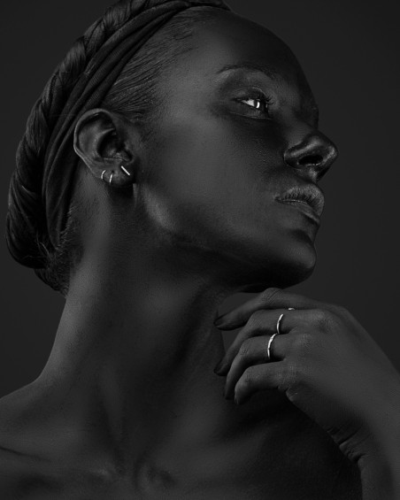 Bague ouverte en or blanc et diamants | LECARRE