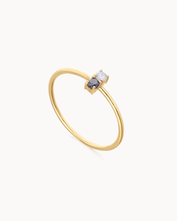 Bague diamant noir et blanc | LECARRE