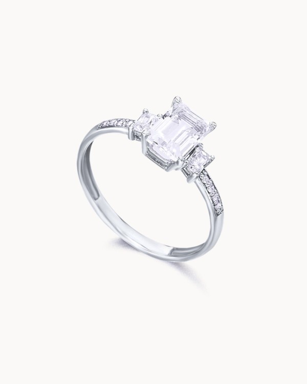 Destiny Ring in witgoud met topaas en diamanten | LECARRE