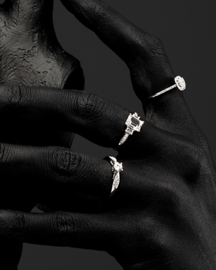 Anillo Destiny Oro Blanco Topacios Y Diamantes | LECARRE