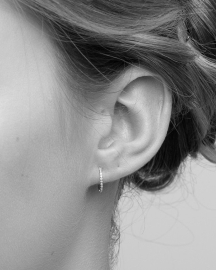 Gold Hoops With Diamonds | LECARRE