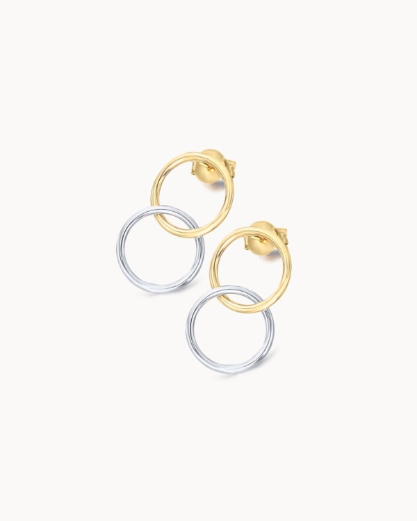 Two-tone Gold Double Hoops | LECARRE