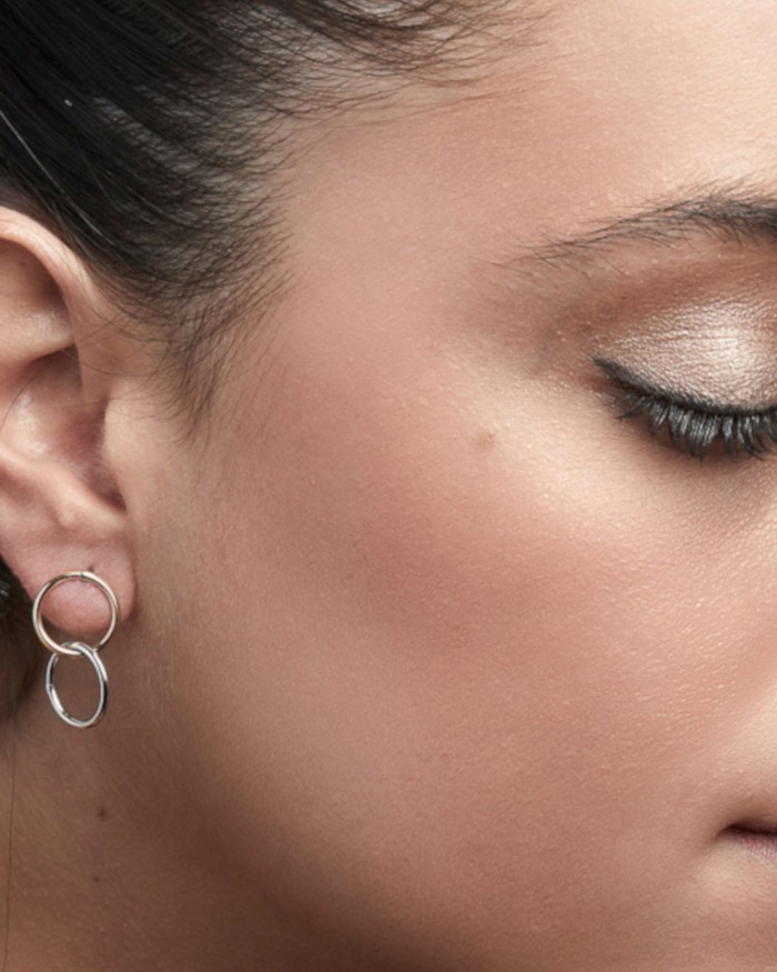 Aros Dobles Oro Bicolor | LECARRE