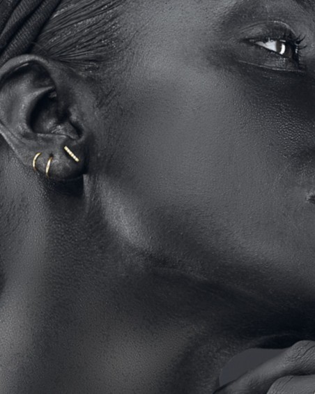 Χρυσά Σκουλαρίκια Σπιράλ Σκουλαρίκια Look 2 | LECARRE