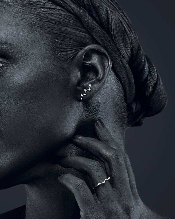 Constellation Earrings White Gold Diamonds | LECARRE