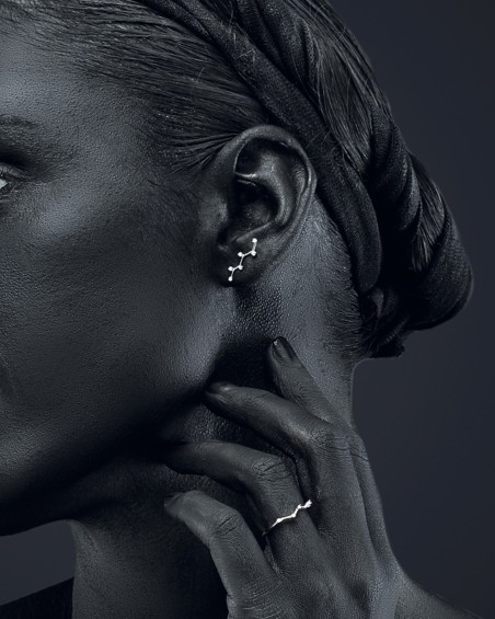 Pendientes Constellation Oro Blanco Diamantes | LECARRE