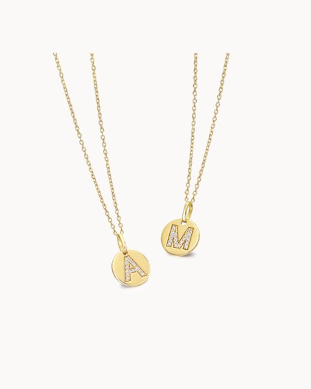 Lanț + Insignă (9mm) Diamante Inițiale | LECARRE