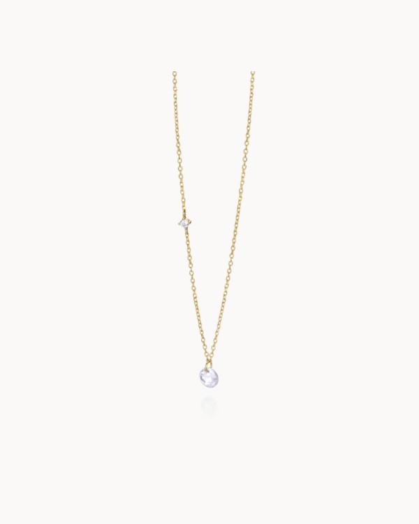 18k gouden ketting met open topaas | LECARRE