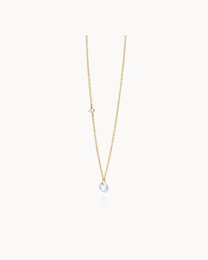 Catena in oro 18k con topazio aperto | LECARRE