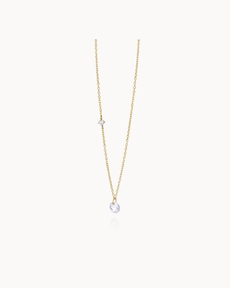 18k gouden ketting met open topaas | LECARRE
