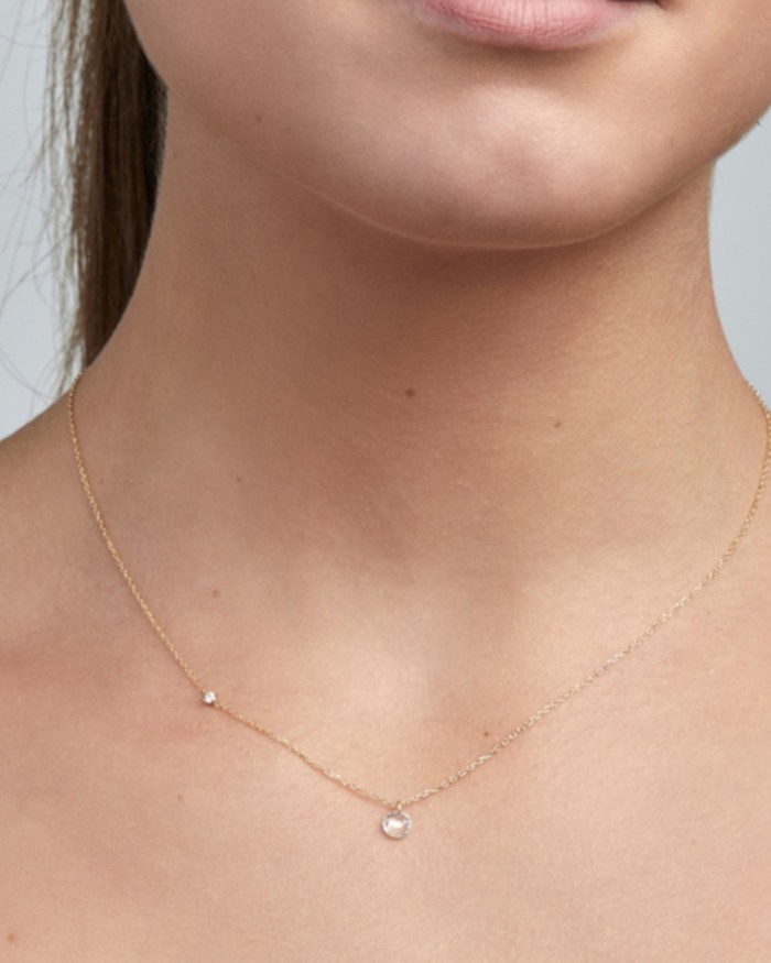 18k gouden ketting met open topaas | LECARRE