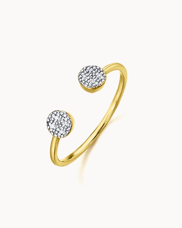 Anillo Torques Oro Diamantes | LECARRE