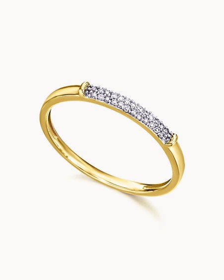 Goldring mit Pavé-Diamanten | LECARRE