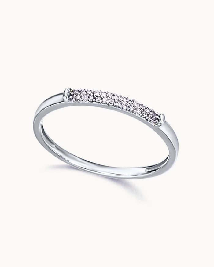 White Gold Pavé Diamonds Ring | LECARRE