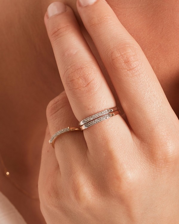 White Gold Pavé Diamonds Ring | LECARRE 2