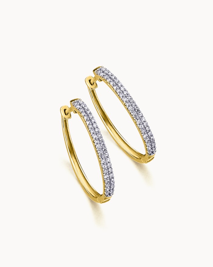 Pavé diamanten oorbellen | LECARRE