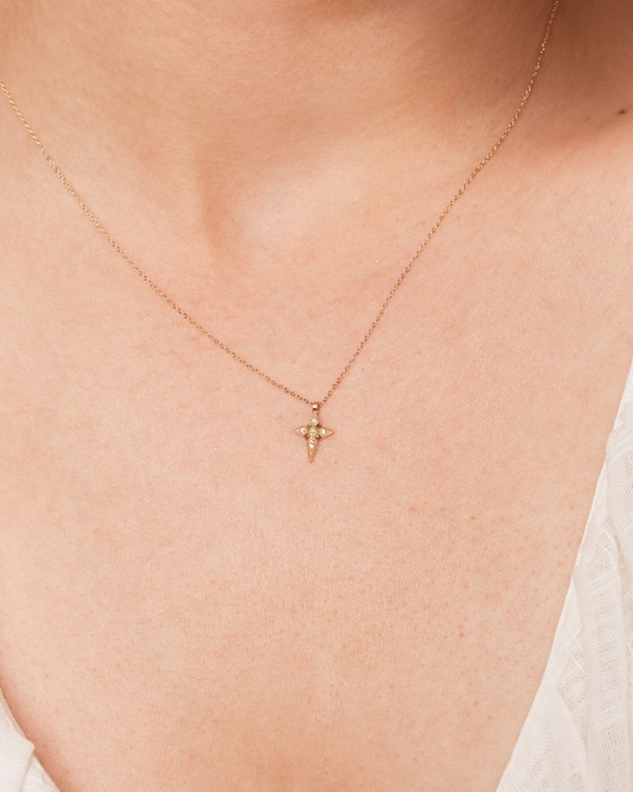 Cruz Art Deco Oro Diamantes | LECARRE