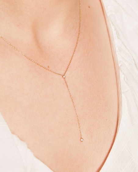 Goldkette mit zwei Diamanten | LECARRE