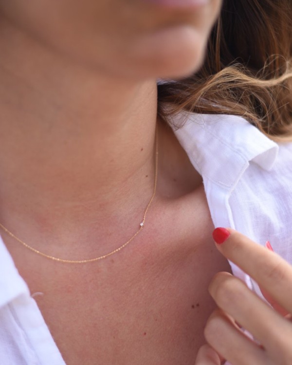 Seitliche Diamant-Goldkette | LECARRE 2