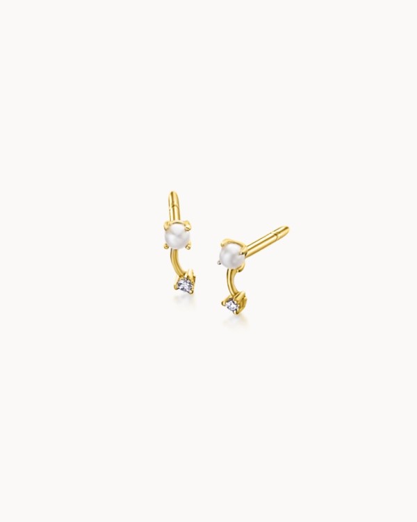 Mini Pendientes Perlas & Diamantes | LECARRE