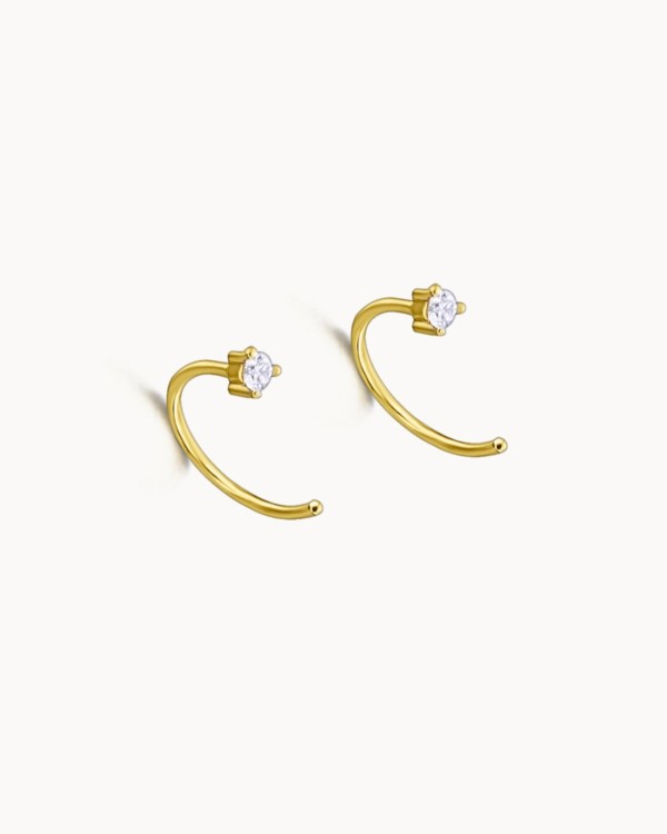 Earcuff Oro Diamantes Nomad | LECARRE